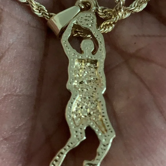 COPY - Pendant Necklace Charm Jump-Man Basketball - Picture 4 of 5